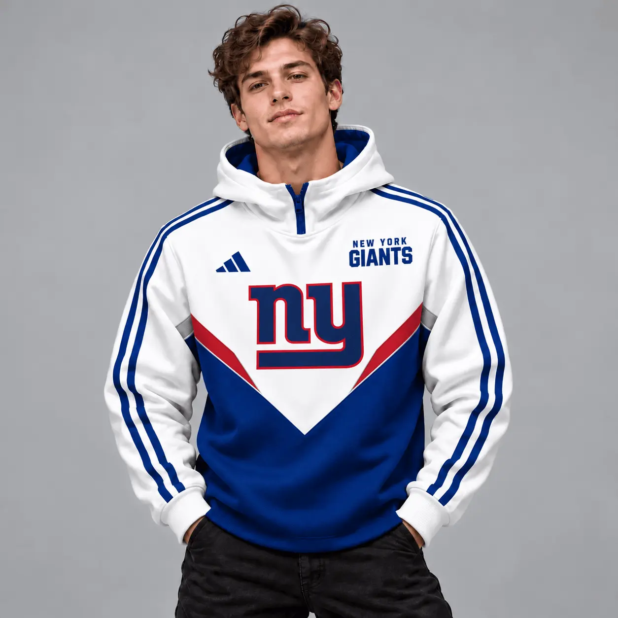 New York Giants | Premium NFL Luxe Velocity Colorblock Hoodie Mask NTH1