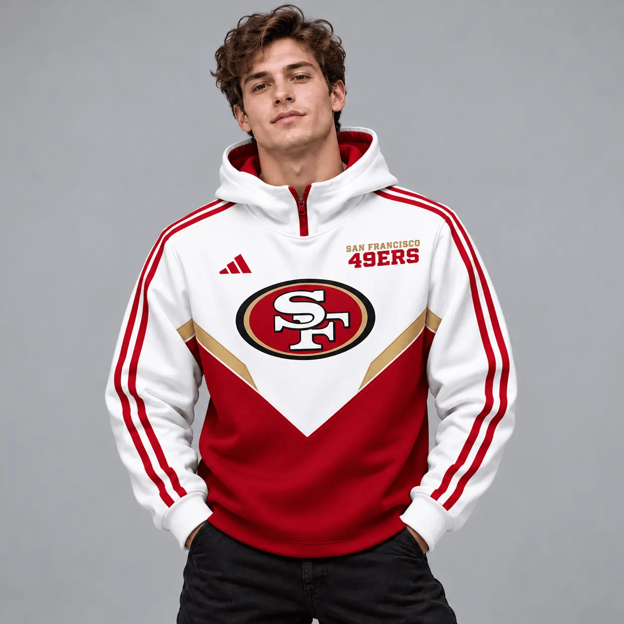 San Francisco 49ers | Premium NFL Luxe Velocity Colorblock Hoodie Mask NTH1