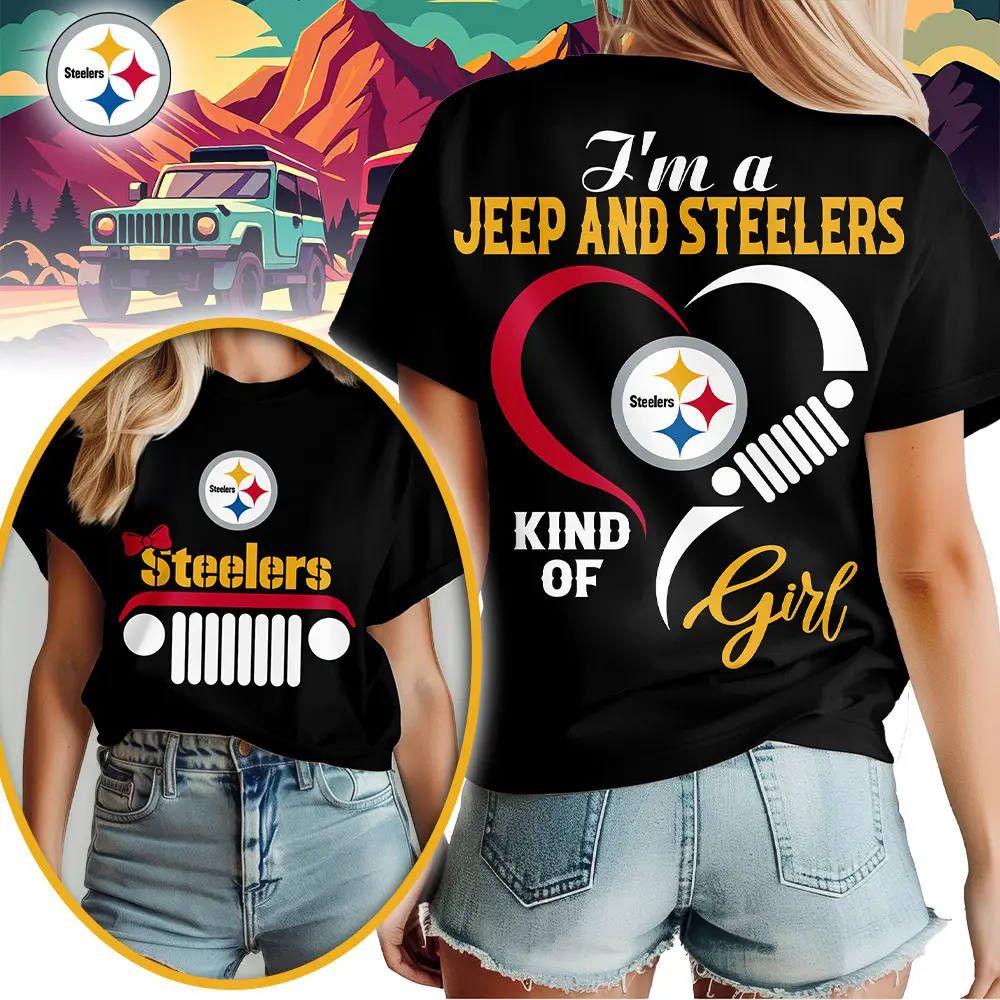 Pittsburgh Steelers | Premium NFL Jeep Girl Women's Shirt TD - Image 2