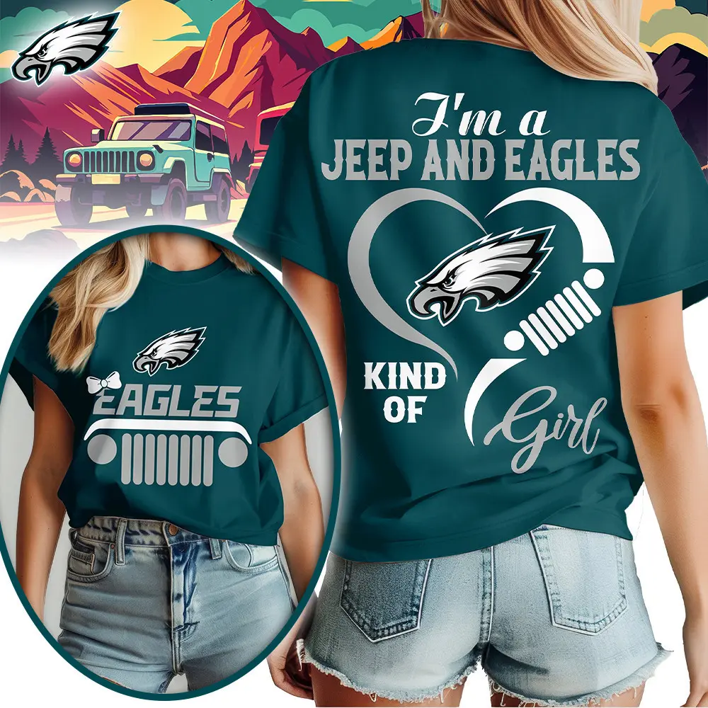Philadelphia Eagles | Premium NFL Jeep Girl Women's Shirt TD - Image 3