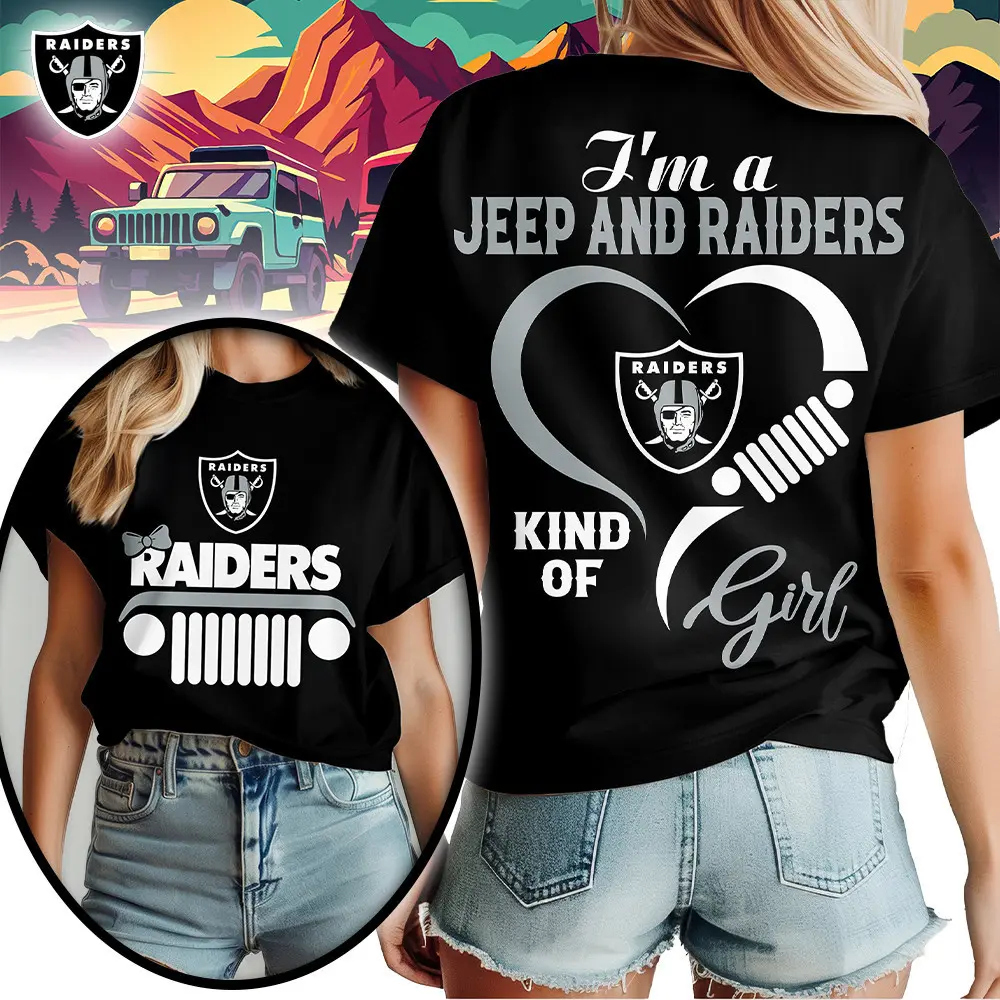 Las Vegas Raiders | Premium NFL Jeep Girl Women's Shirt TD - Image 2