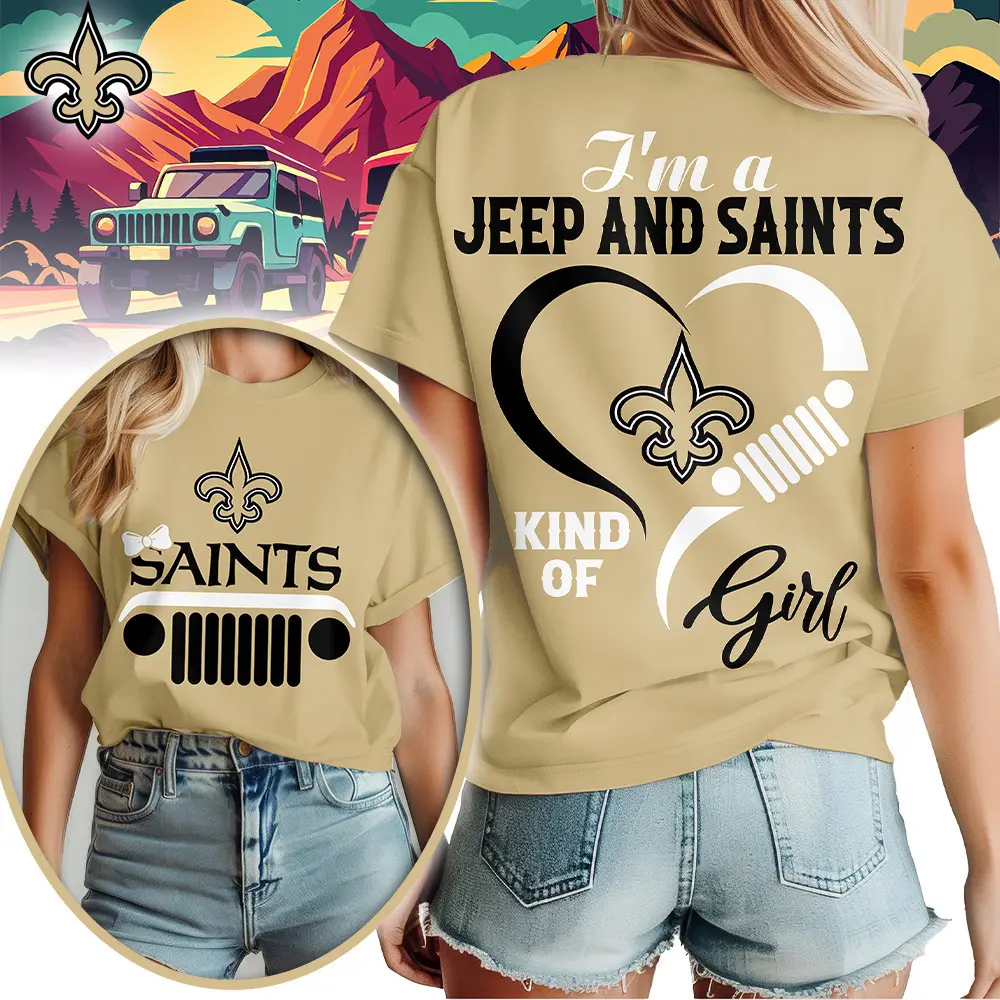 New Orleans Saints | Premium NFL Jeep Girl Women's Shirt TD - Image 3