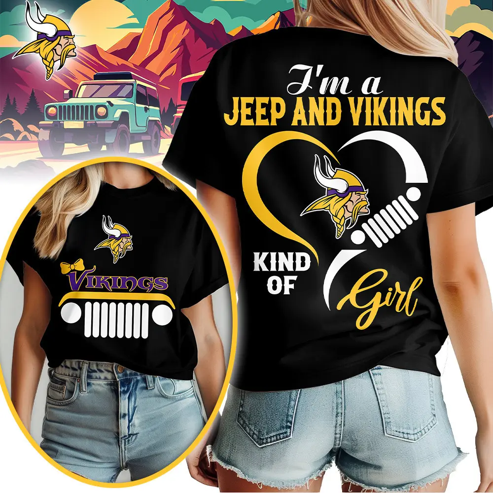 Minnesota Vikings | Premium NFL Jeep Girl Women's Shirt TD - Image 2