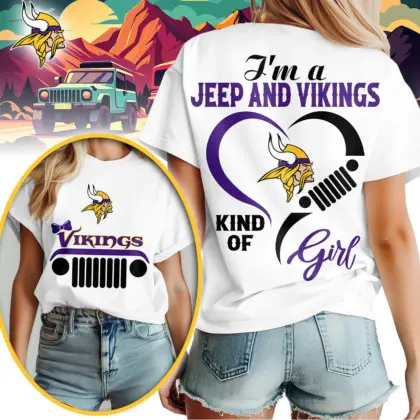 Minnesota Vikings | Premium NFL Jeep Girl Women's Shirt TD