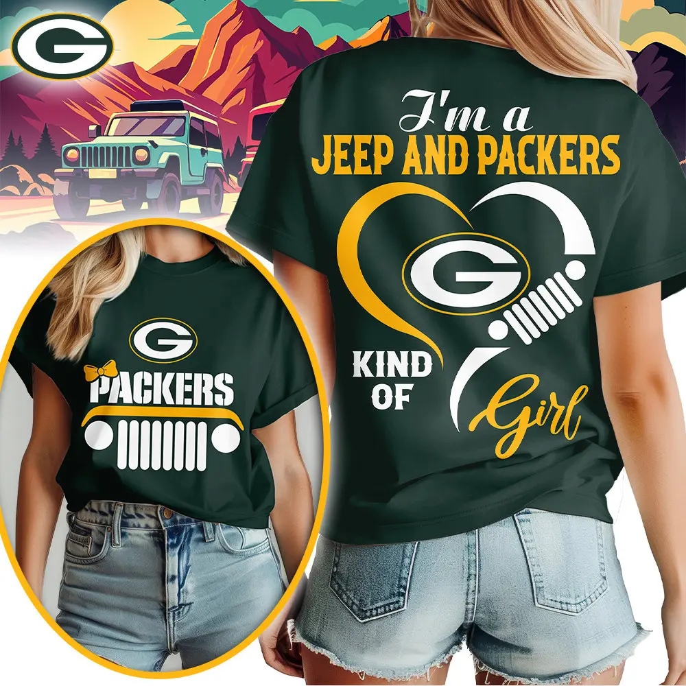 Green Bay Packers | Premium NFL Jeep Girl Women's Shirt TD - Image 3