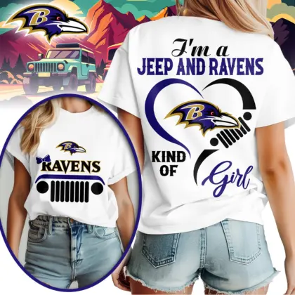 Baltimore Ravens | Premium NFL Jeep Girl Women's Shirt TD