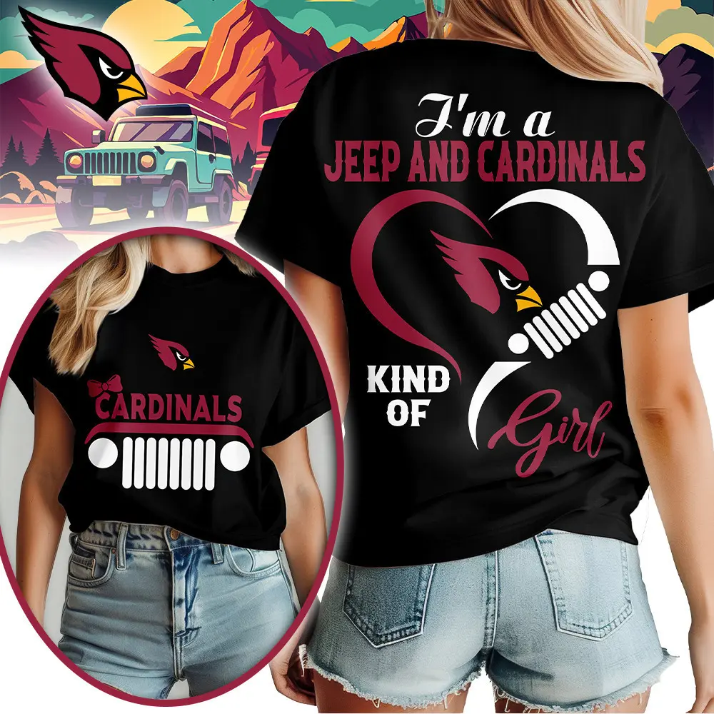 Arizona Cardinals | Premium NFL Jeep Girl Women's Shirt TD - Image 2