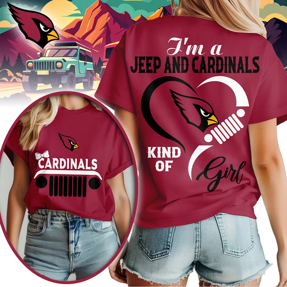 Arizona Cardinals | Premium NFL Jeep Girl Women's Shirt TD - Image 3