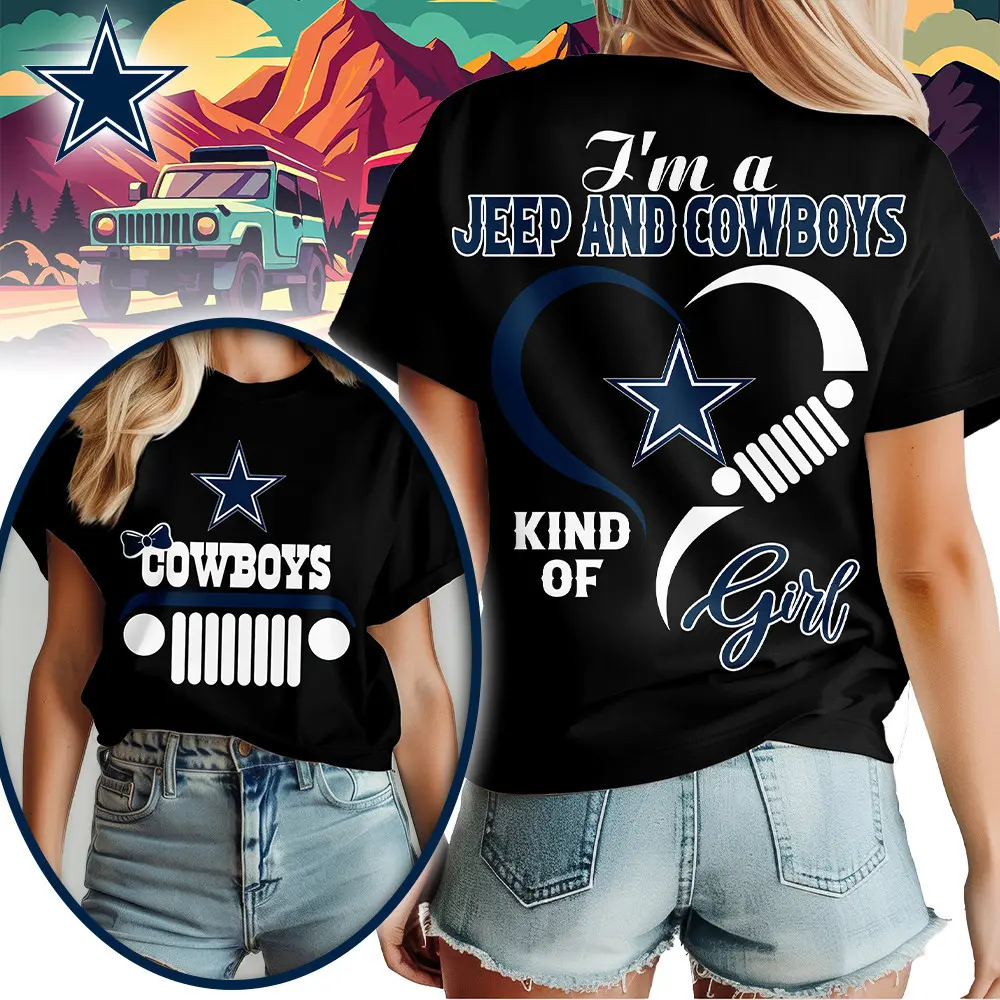 Dallas Cowboys | Premium NFL Jeep Girl Women's Shirt TD - Image 2
