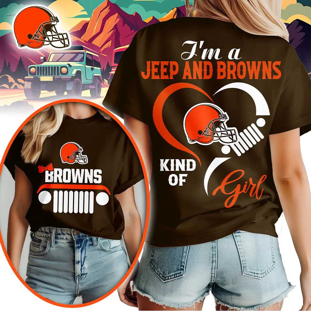 Cleveland Browns | Premium NFL Jeep Girl Women's Shirt TD - Image 3