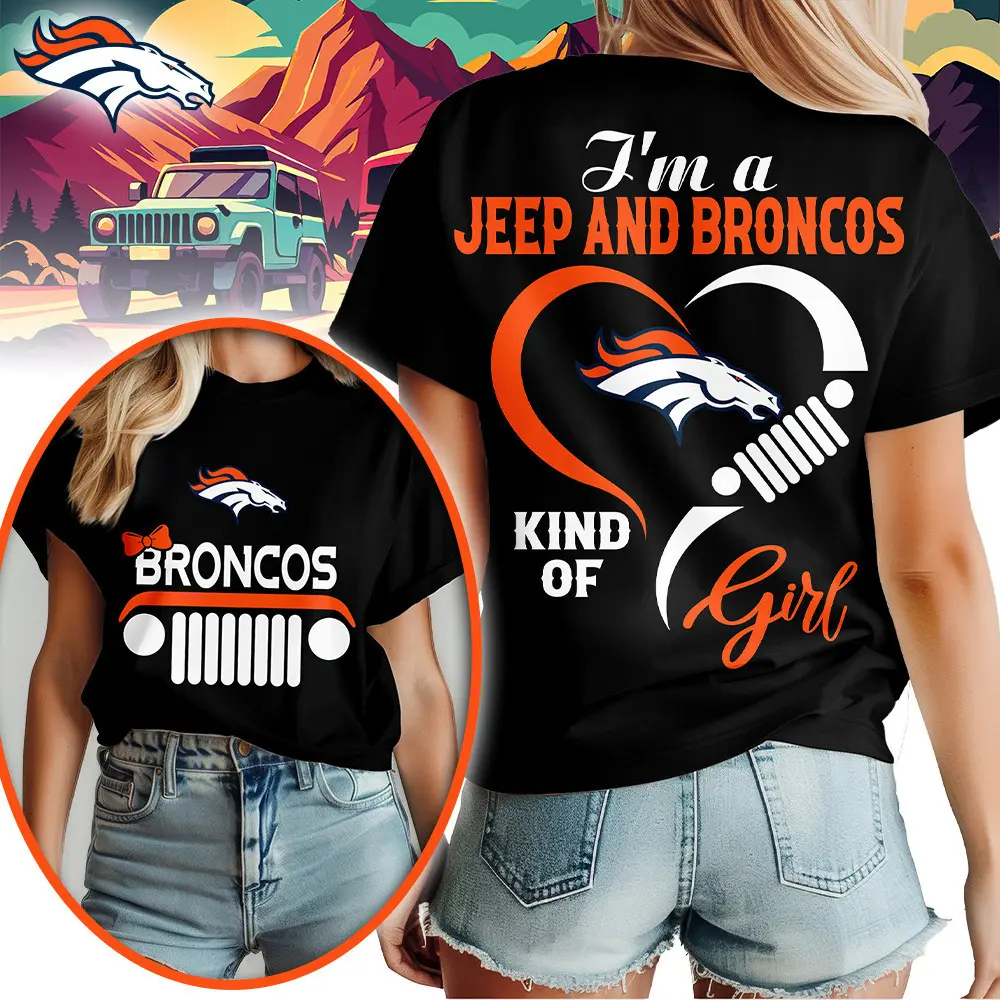 Denver Broncos | Premium NFL Jeep Girl Women's Shirt TD - Image 2