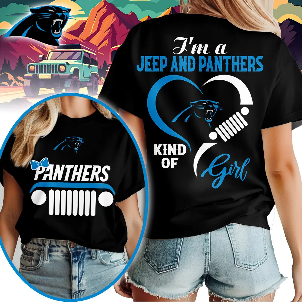 Carolina Panthers | Premium NFL Jeep Girl Women's Shirt TD - Image 2