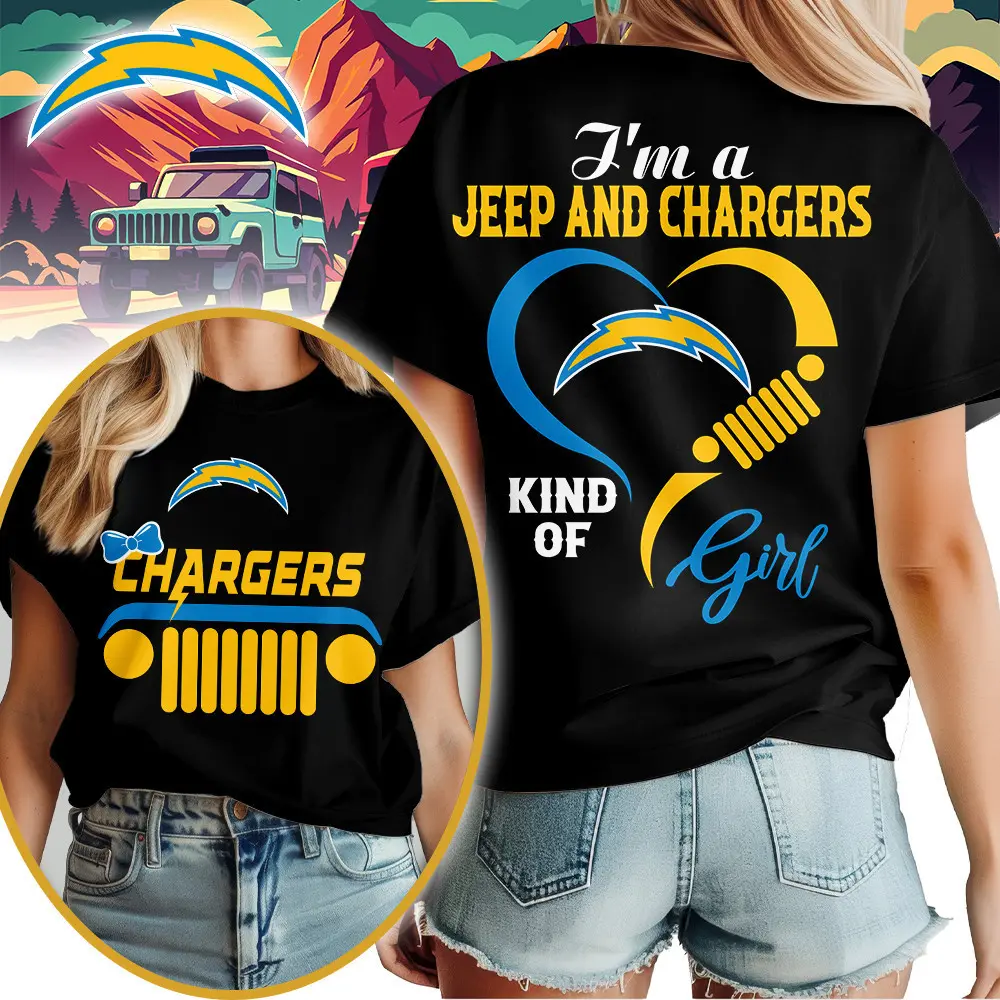 Los Angeles Chargers | Premium NFL Jeep Girl Women's Shirt TD - Image 2
