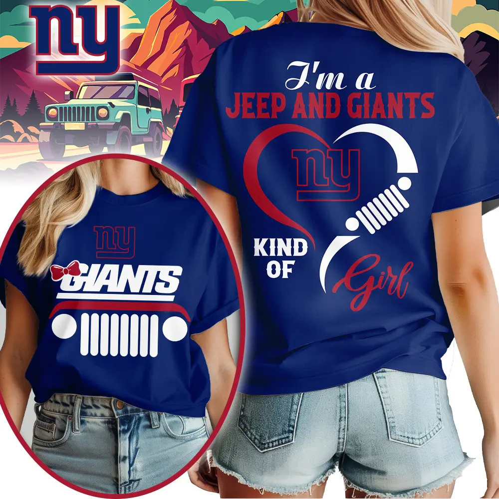 New York Giants | Premium NFL Jeep Girl Women's Shirt TD - Image 3