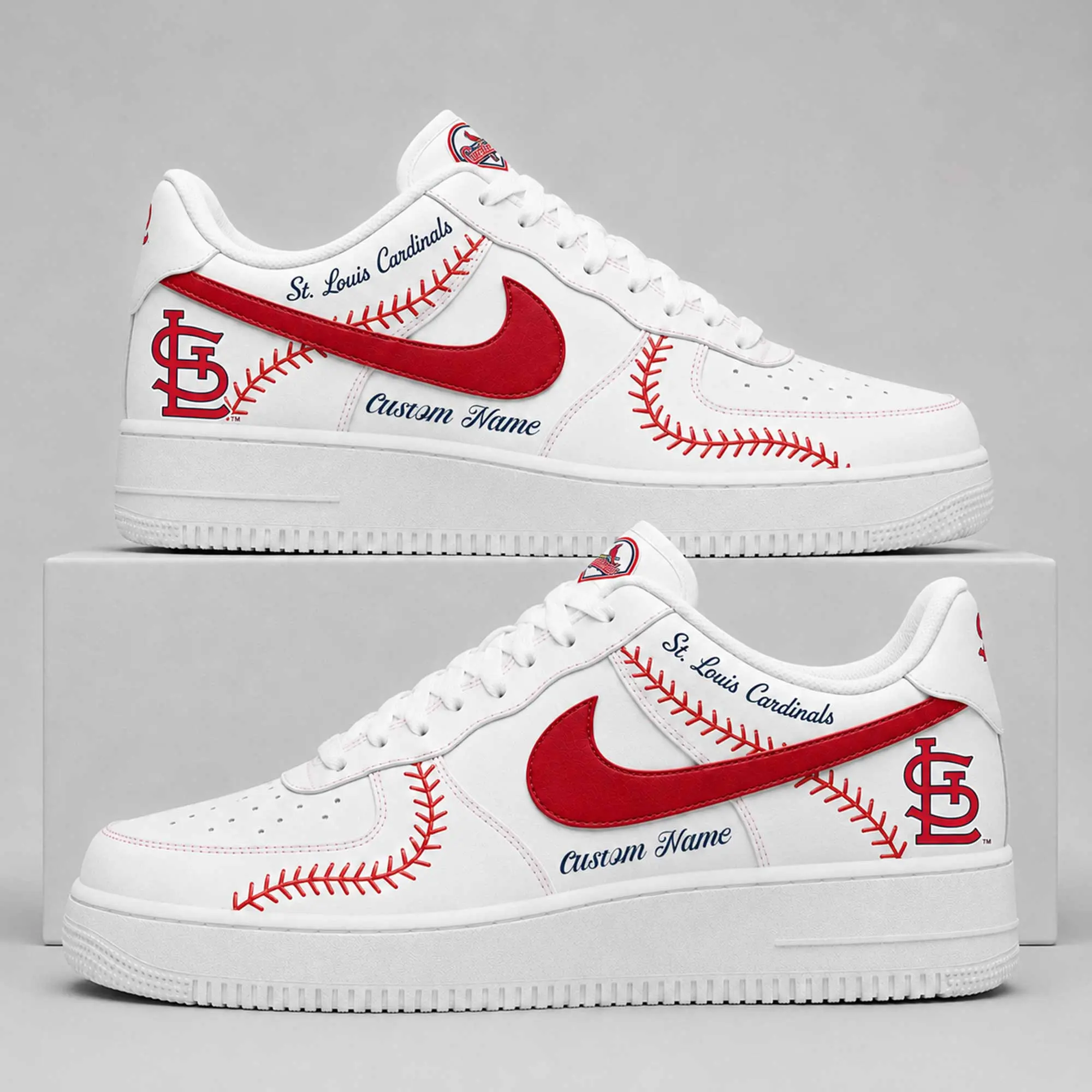 St. Louis Cardinals | Premium MLB Baseball Stitch AF1 Shoes TD - Image 2