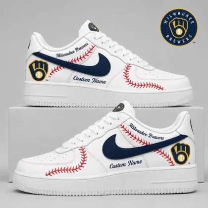 Milwaukee Brewers | Premium MLB Baseball Stitch AF1 Shoes TD