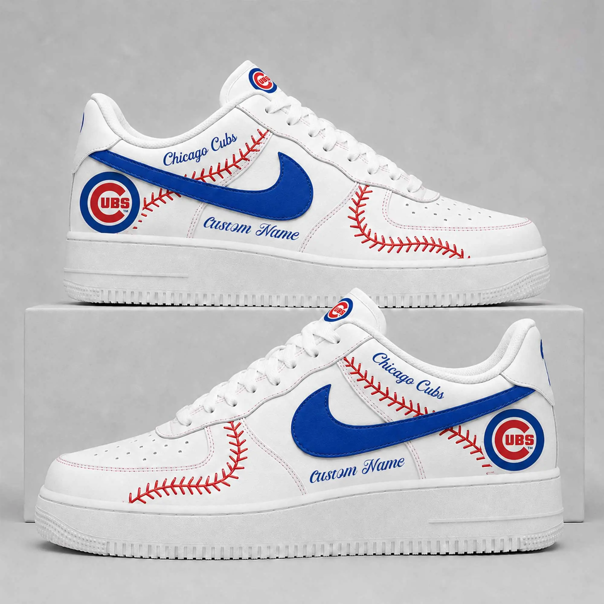 Chicago Cubs | Premium MLB Baseball Stitch AF1 Shoes TD - Image 2