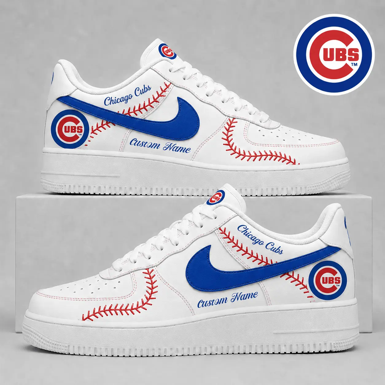 Chicago Cubs | Premium MLB Baseball Stitch AF1 Shoes TD