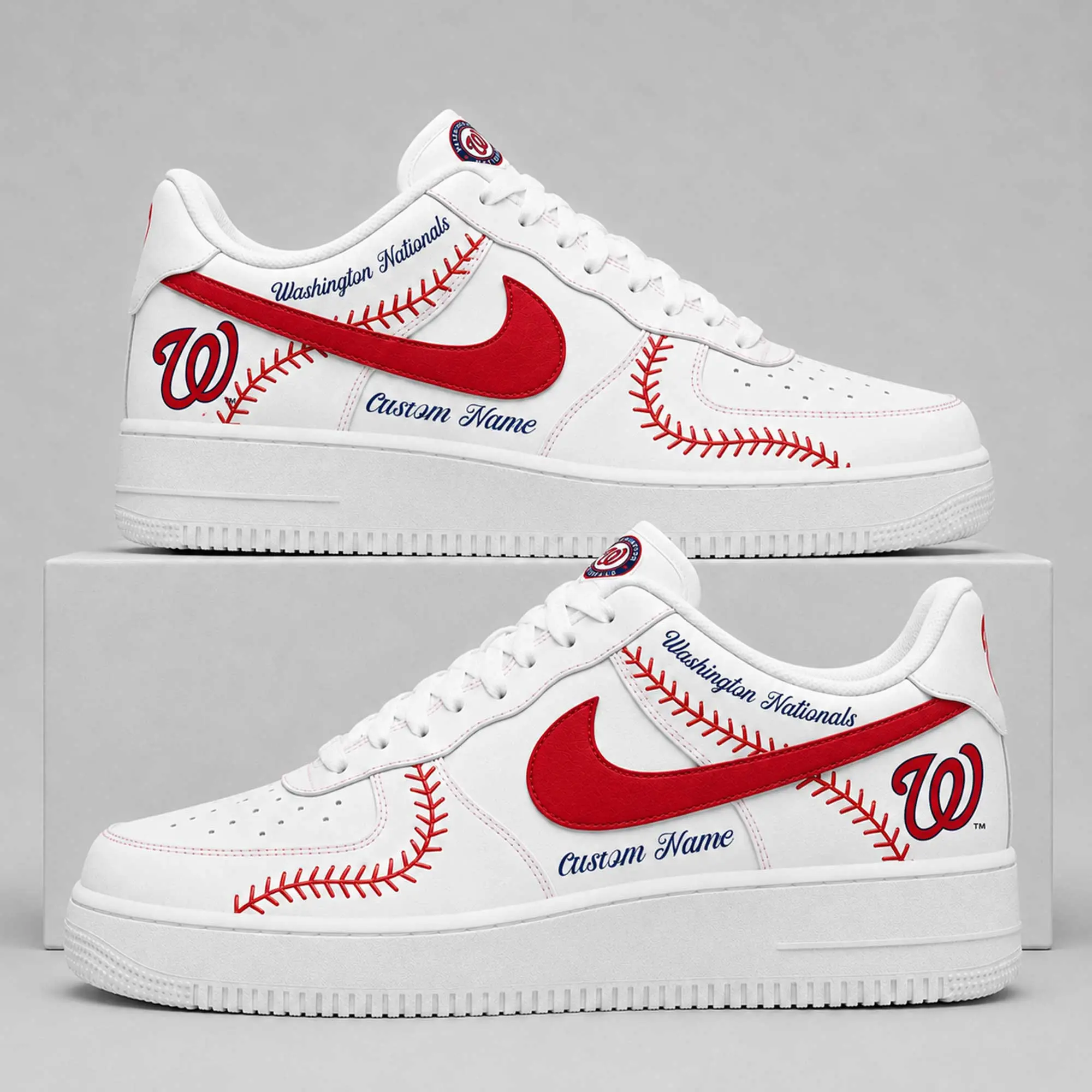 Washington Nationals | Premium MLB Baseball Stitch AF1 Shoes TD - Image 2
