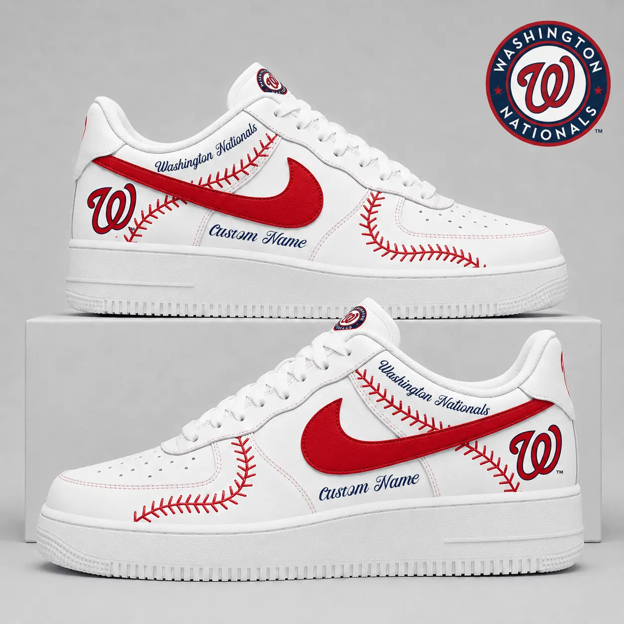 Washington Nationals | Premium MLB Baseball Stitch AF1 Shoes TD