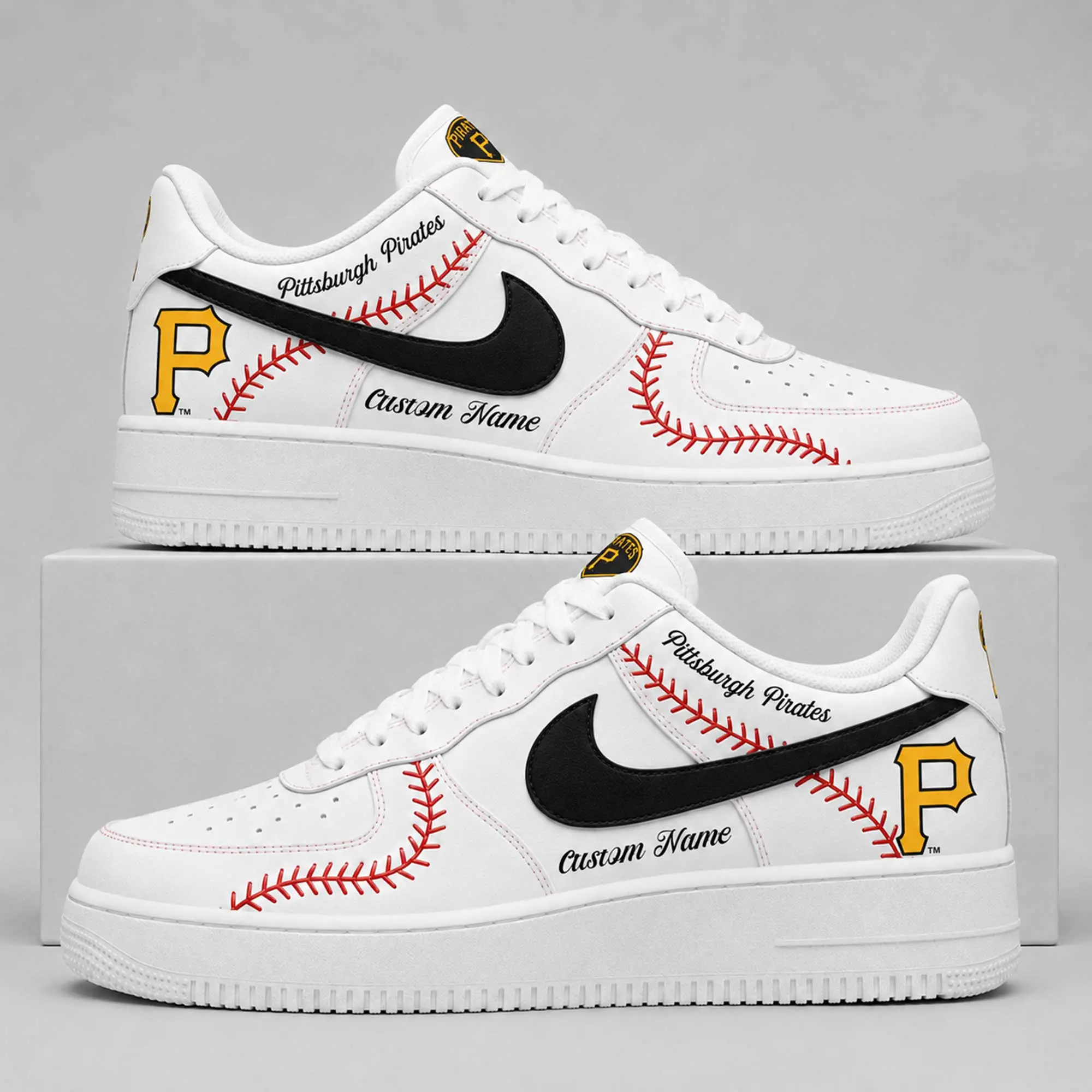 Pittsburgh Pirates | Premium MLB Baseball Stitch AF1 Shoes TD - Image 2