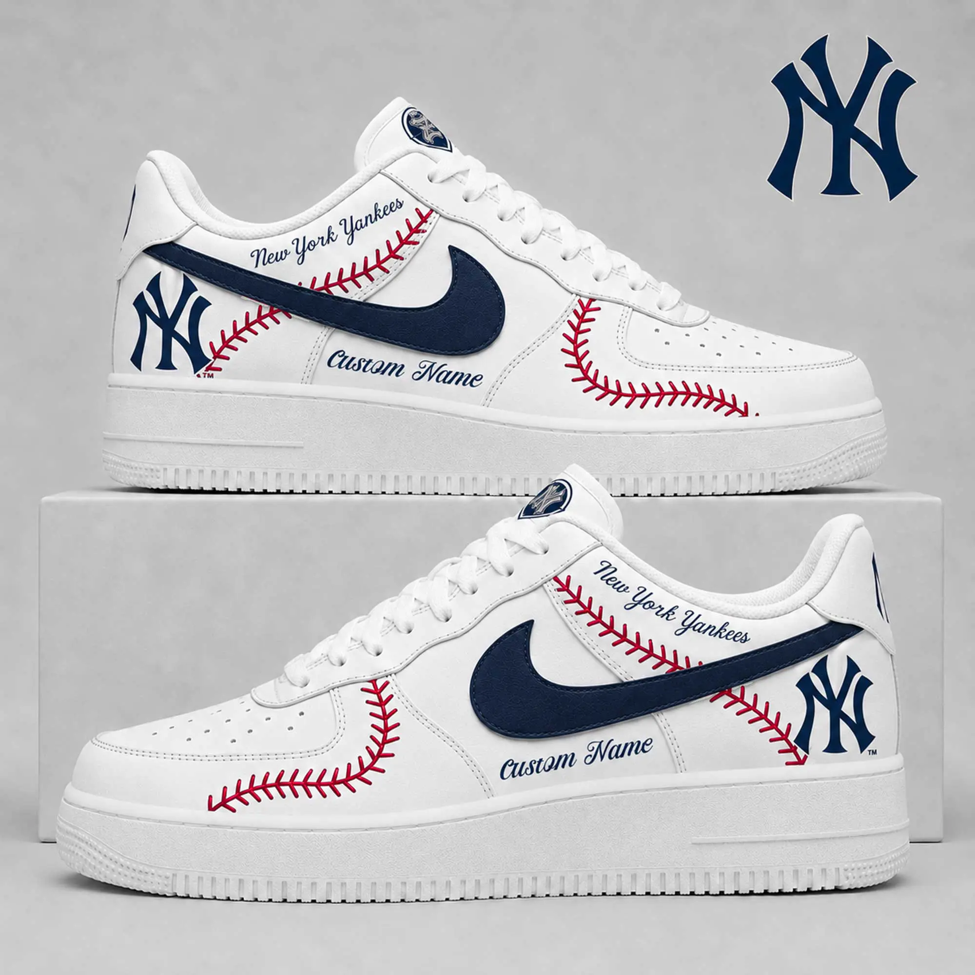 New York Yankees | Premium MLB Baseball Stitch AF1 Shoes TD