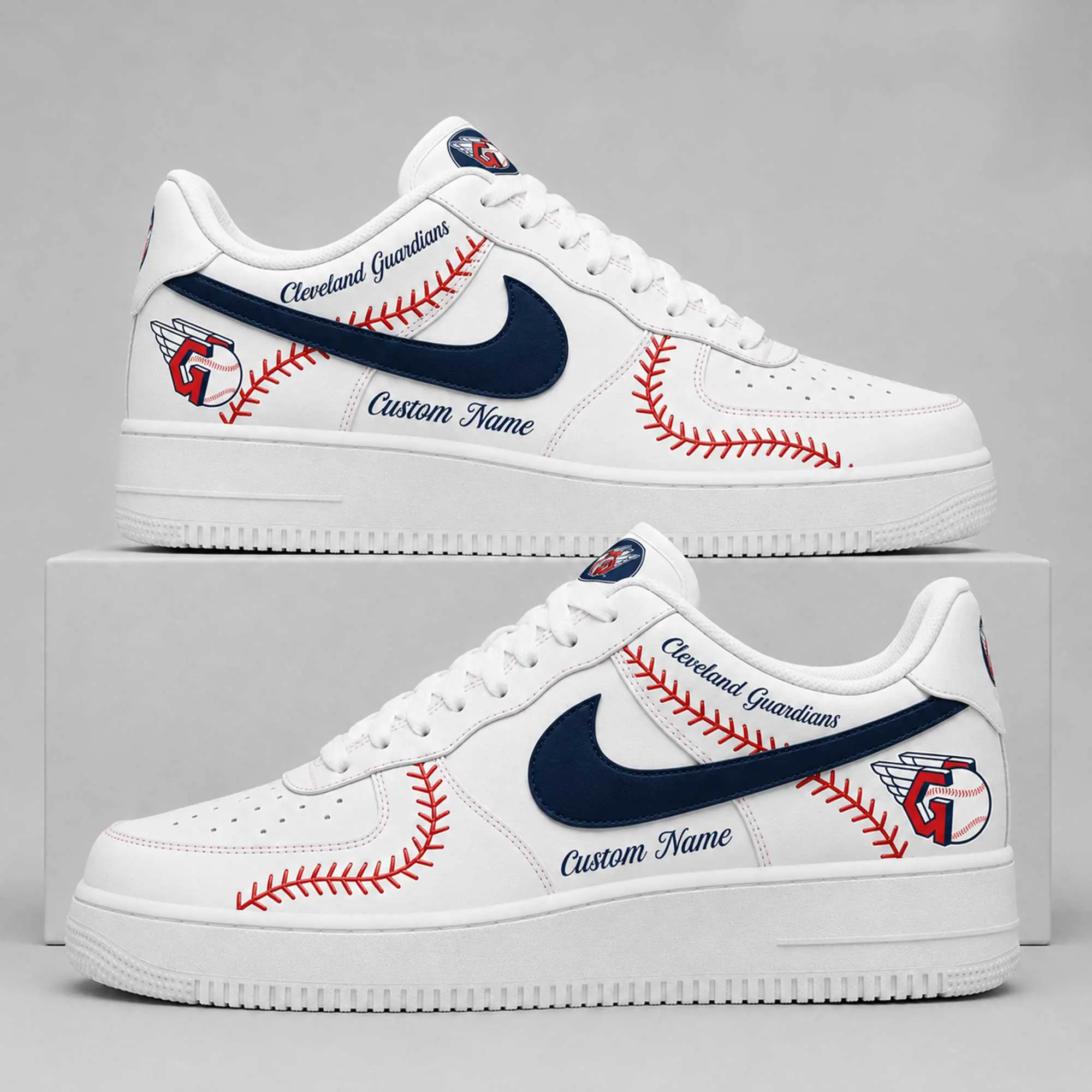 Cleveland Guardians | Premium MLB Baseball Stitch AF1 Shoes TD - Image 2