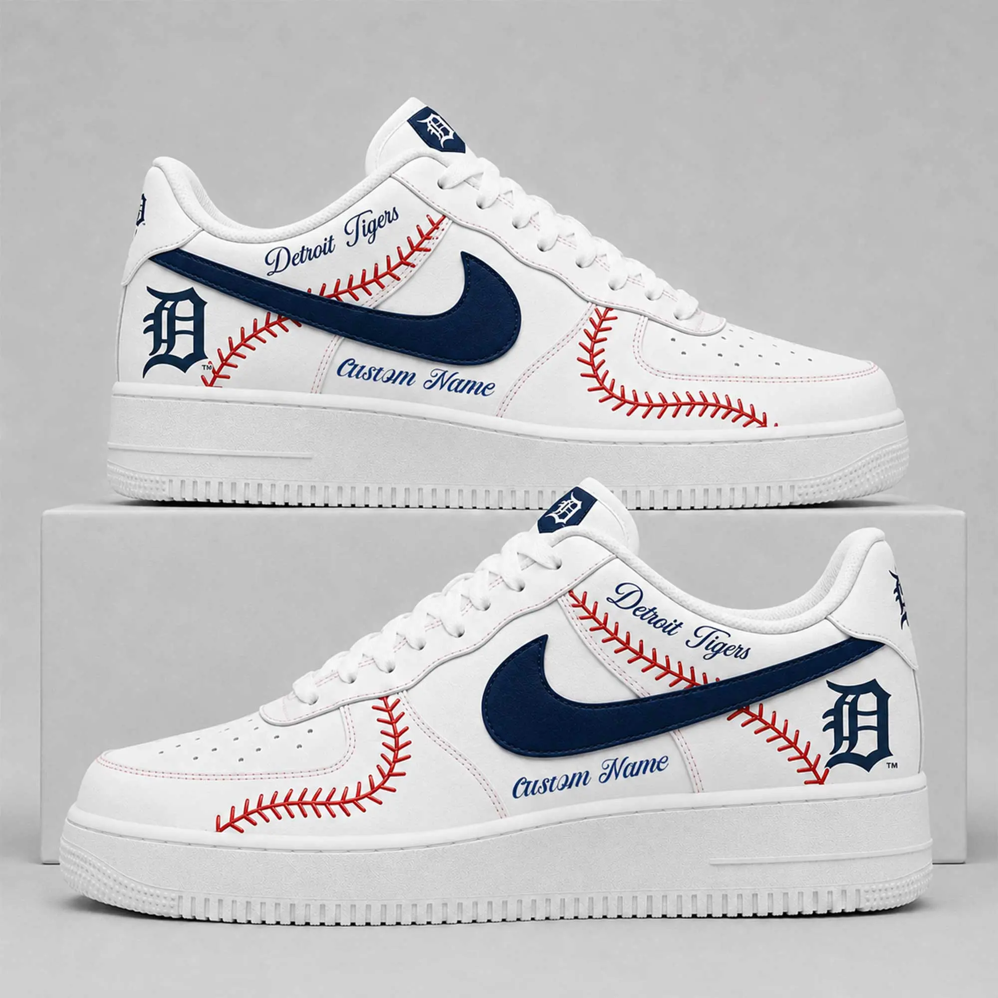 Detroit Tigers | Premium MLB Baseball Stitch AF1 Shoes TD - Image 2