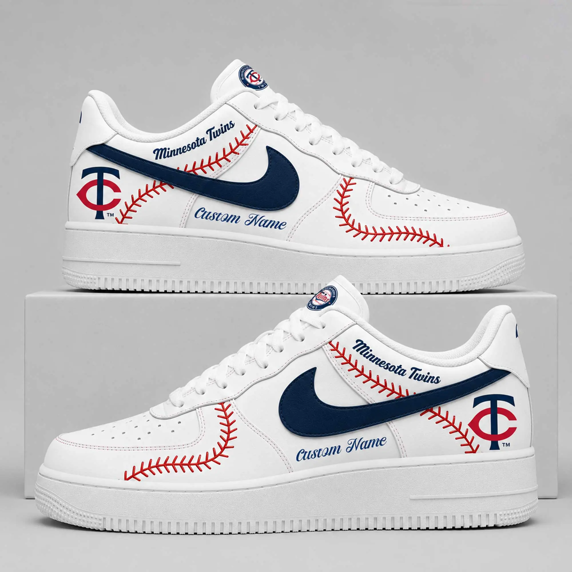 Minnesota Twins | Premium MLB Baseball Stitch AF1 Shoes TD - Image 2