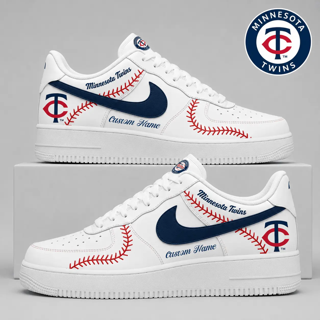 Minnesota Twins | Premium MLB Baseball Stitch AF1 Shoes TD
