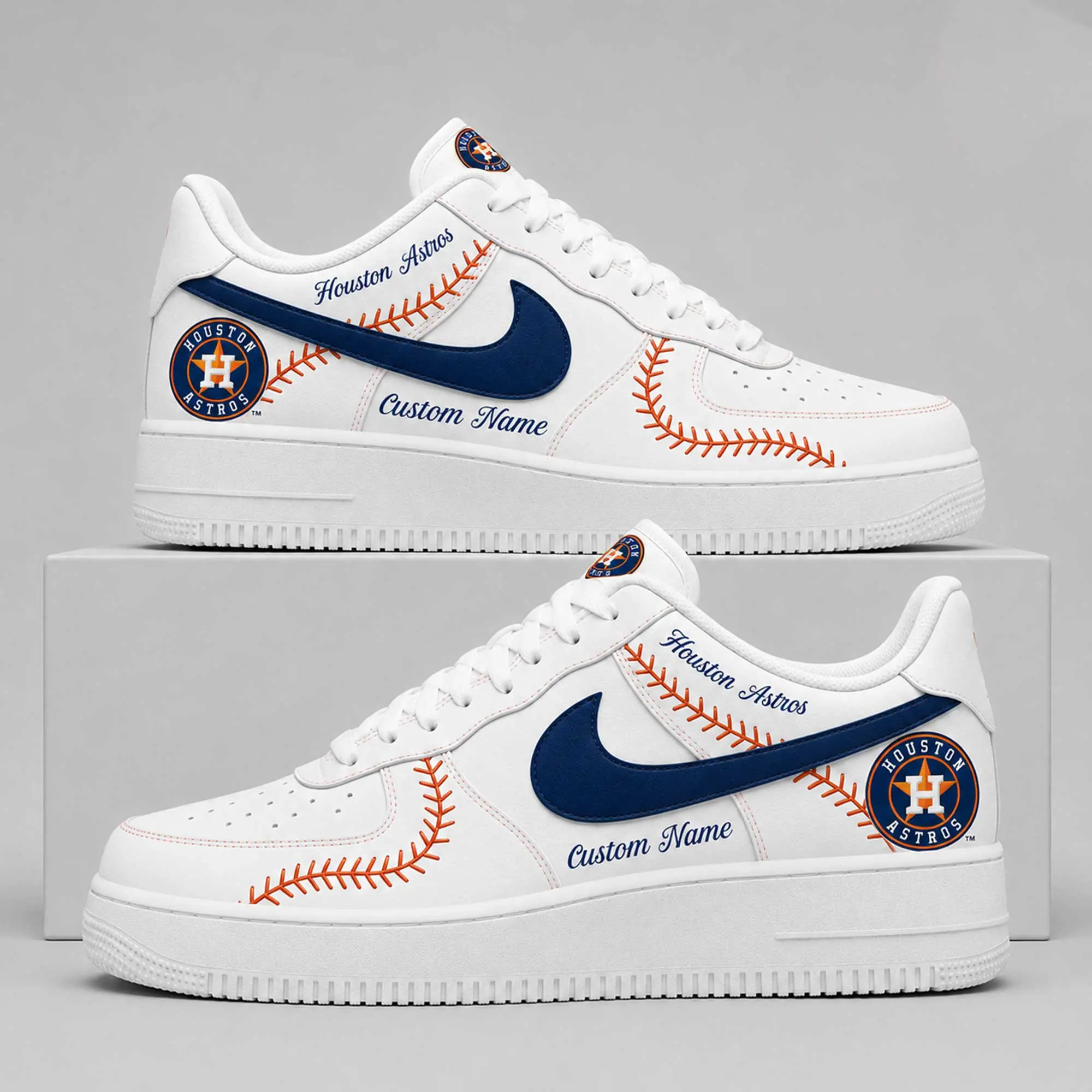 Houston Astros | Premium MLB Baseball Stitch AF1 Shoes TD - Image 2