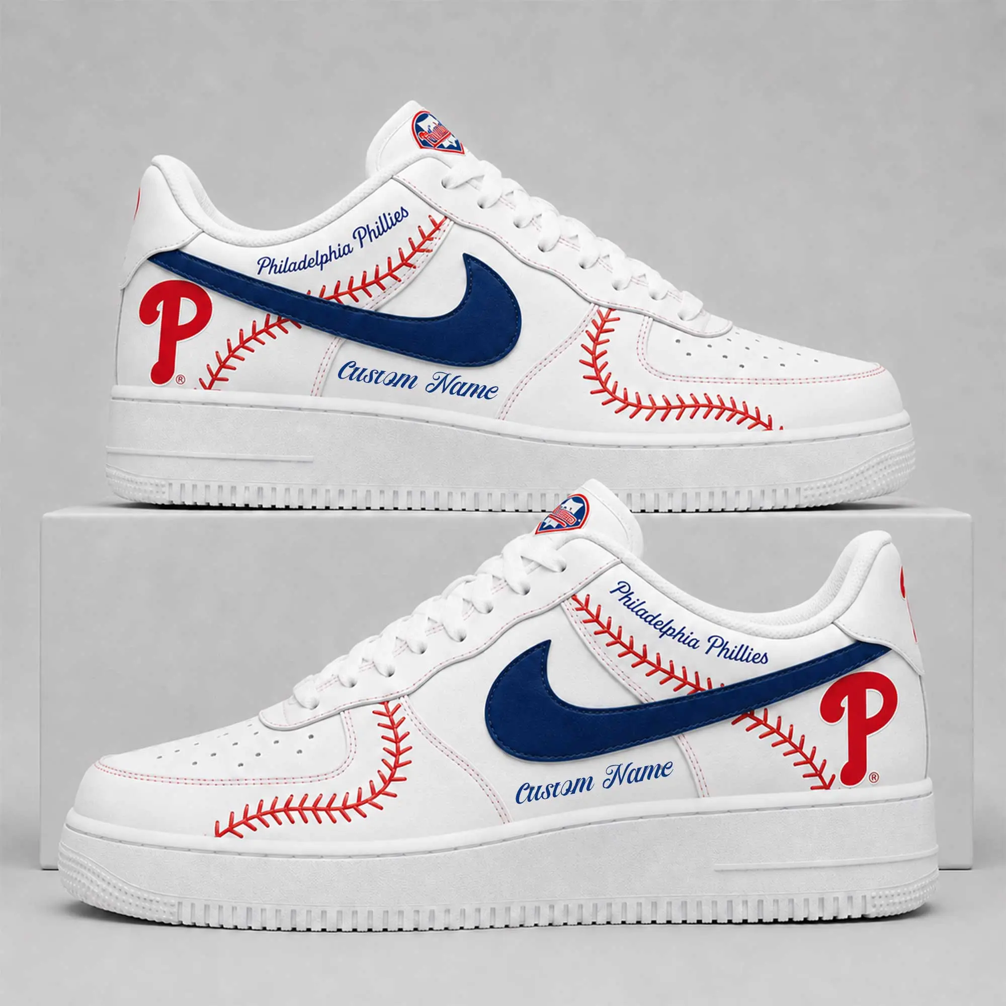 Philadelphia Phillies | Premium MLB Baseball Stitch AF1 Shoes TD - Image 2