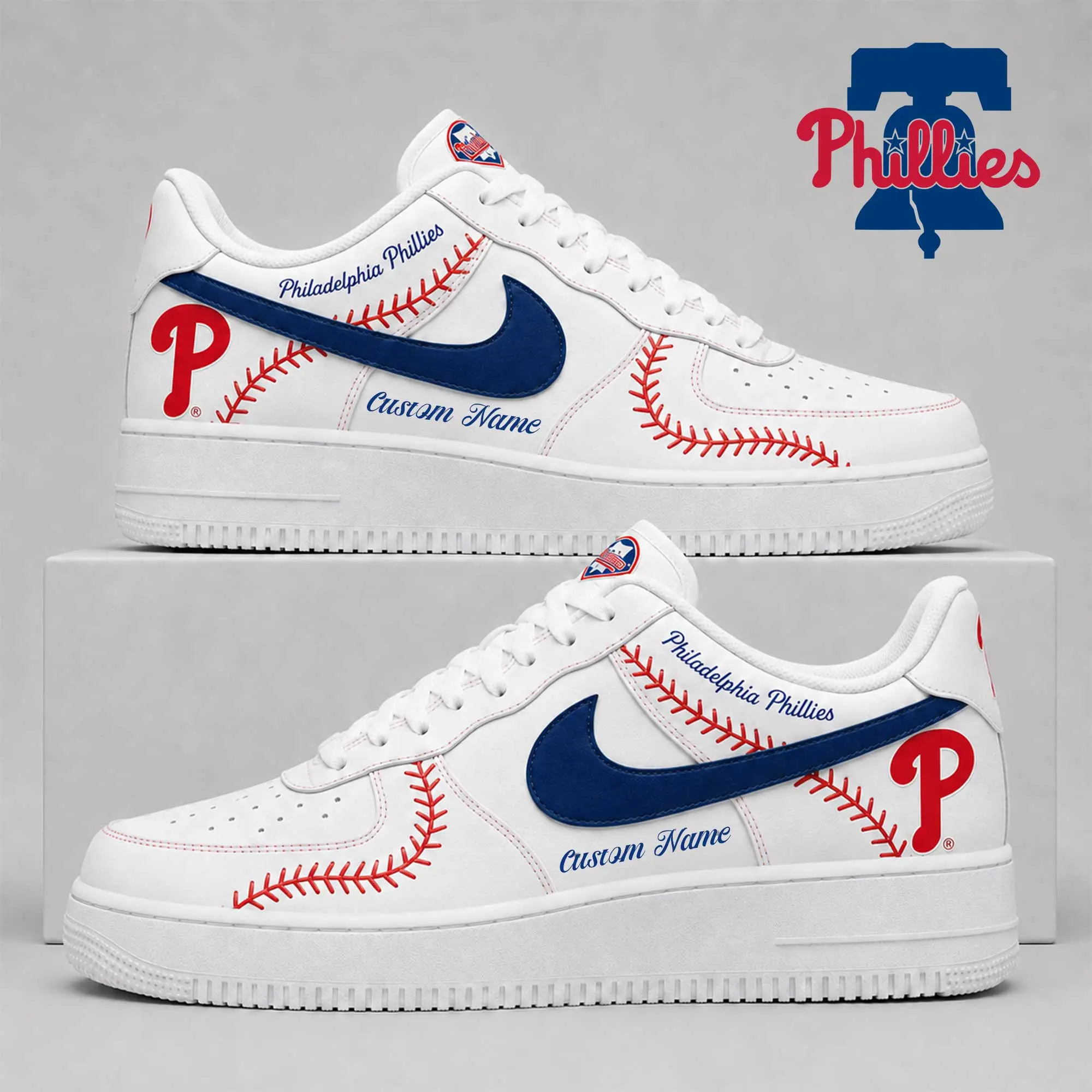 Philadelphia Phillies | Premium MLB Baseball Stitch AF1 Shoes TD