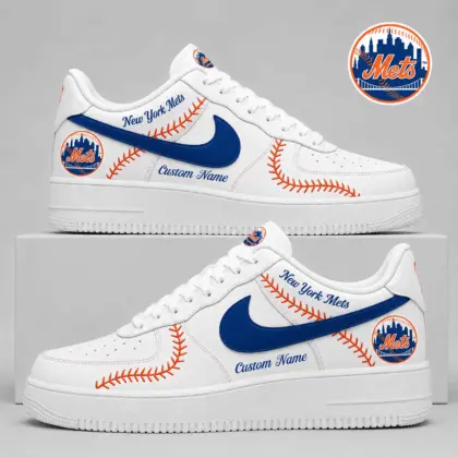 New York Mets | Premium MLB Baseball Stitch AF1 Shoes TD