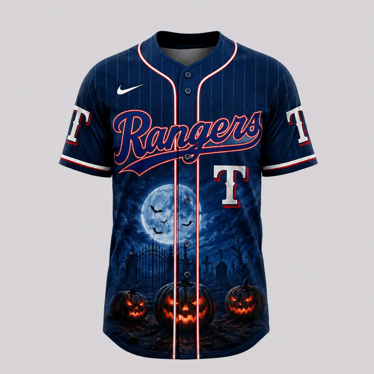 Texas Rangers | Premium MLB Michael Myers Halloween Baseball Jersey - Image 2