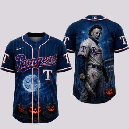Texas Rangers | Premium MLB Michael Myers Halloween Baseball Jersey
