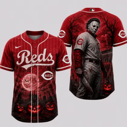 Cincinnati Reds | Premium MLB Michael Myers Halloween Baseball Jersey