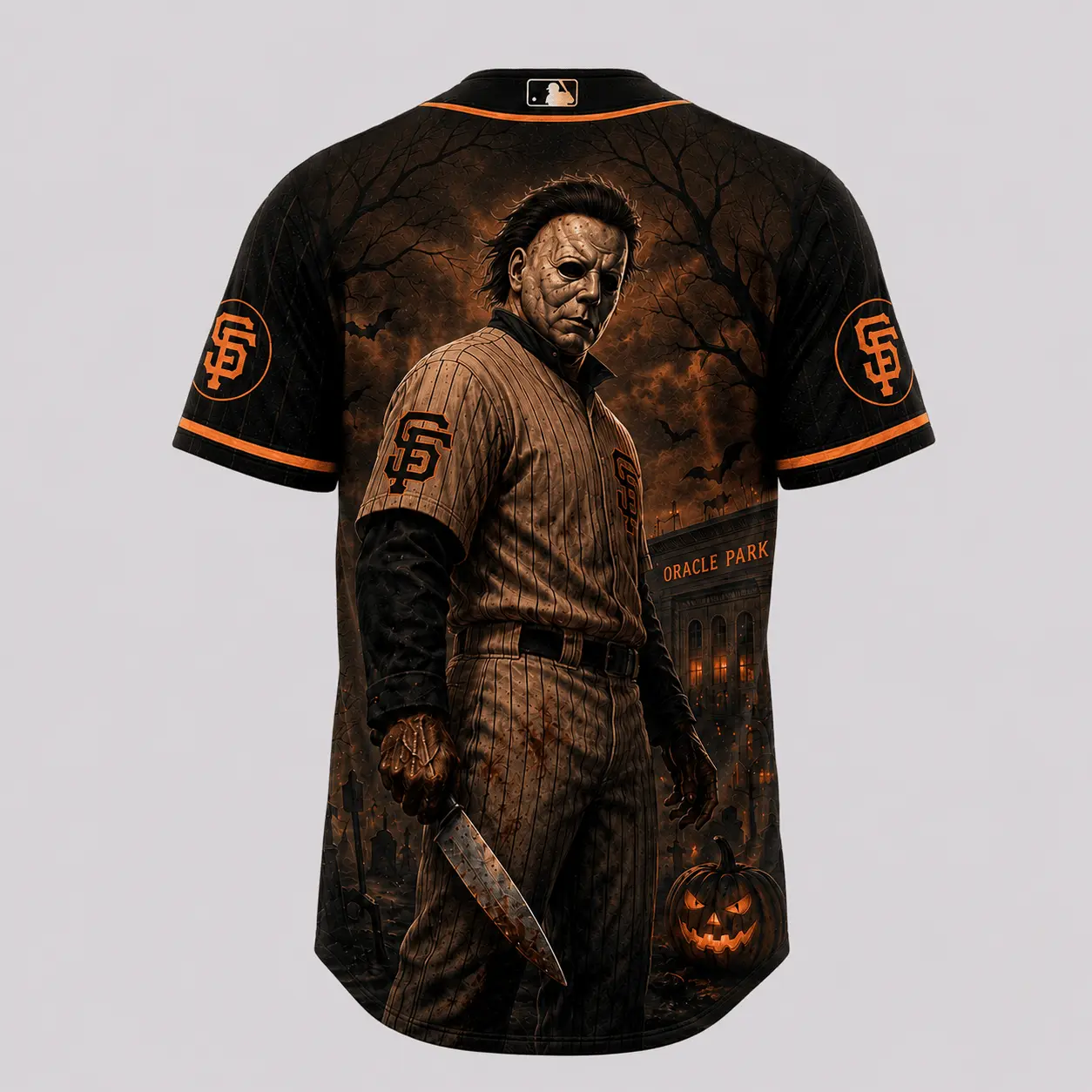 San Francisco Giants | Premium MLB Michael Myers Halloween Baseball Jersey - Image 3