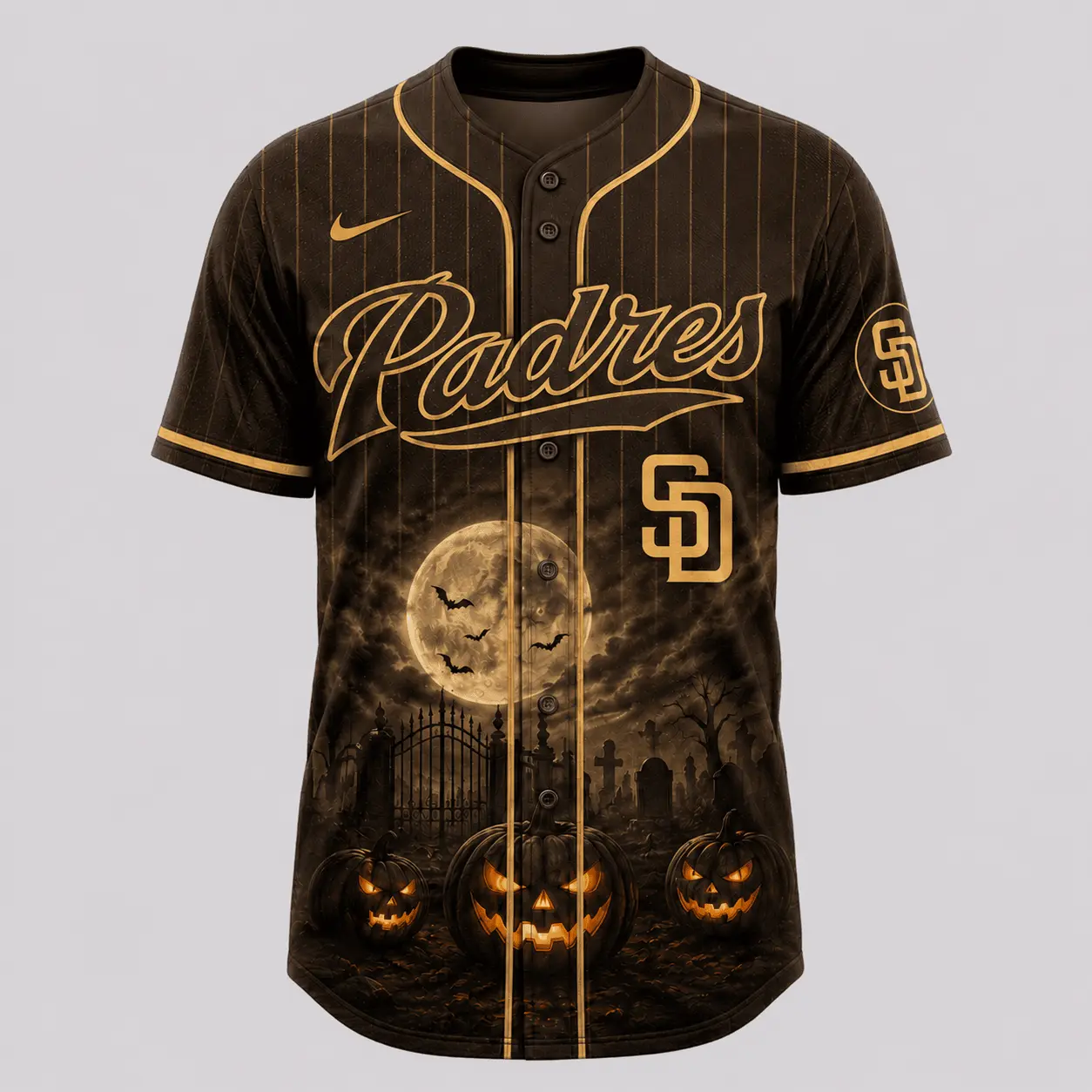 San Diego Padres | Premium MLB Michael Myers Halloween Baseball Jersey - Image 2