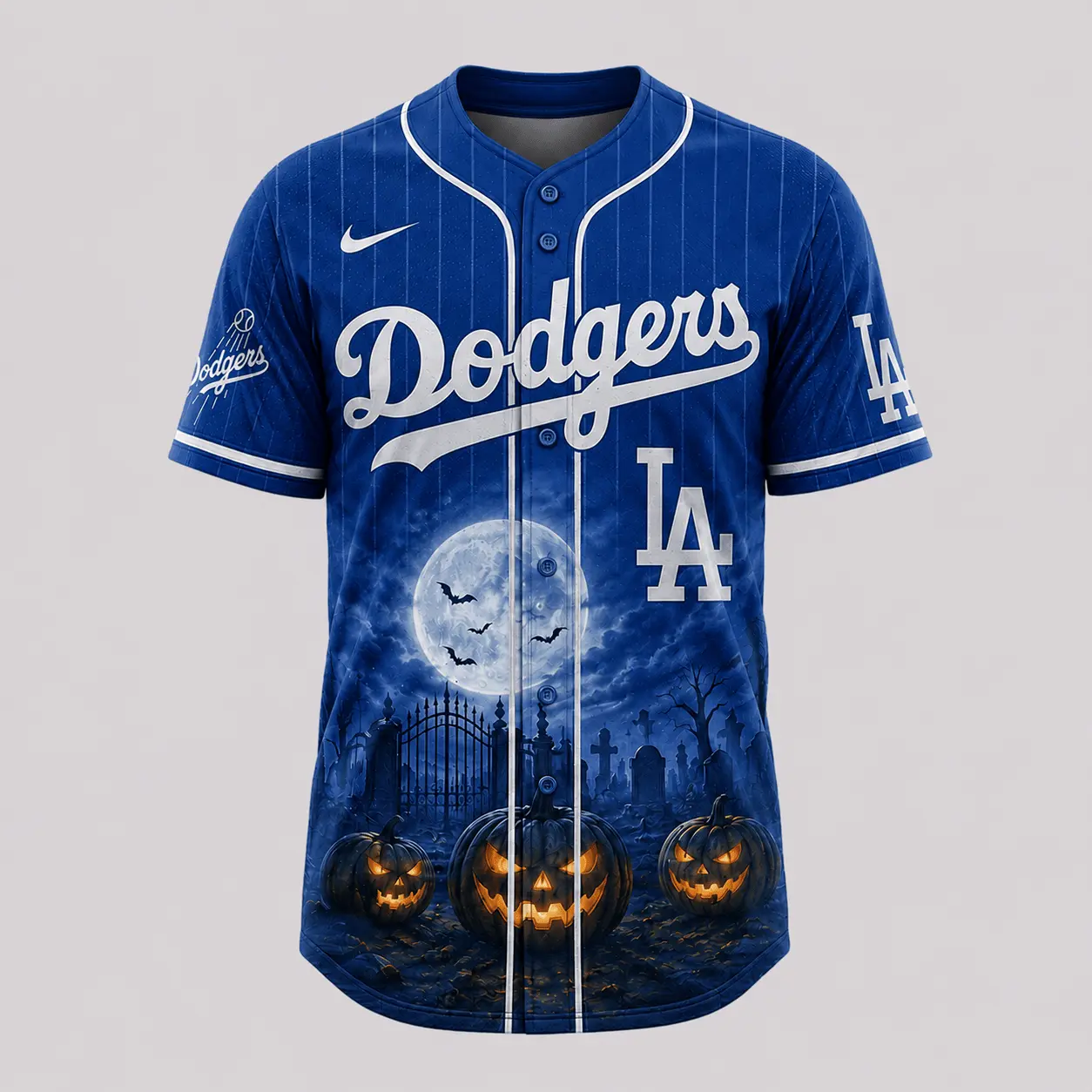 Los Angeles Dodgers | Premium MLB Michael Myers Halloween Baseball Jersey - Image 2