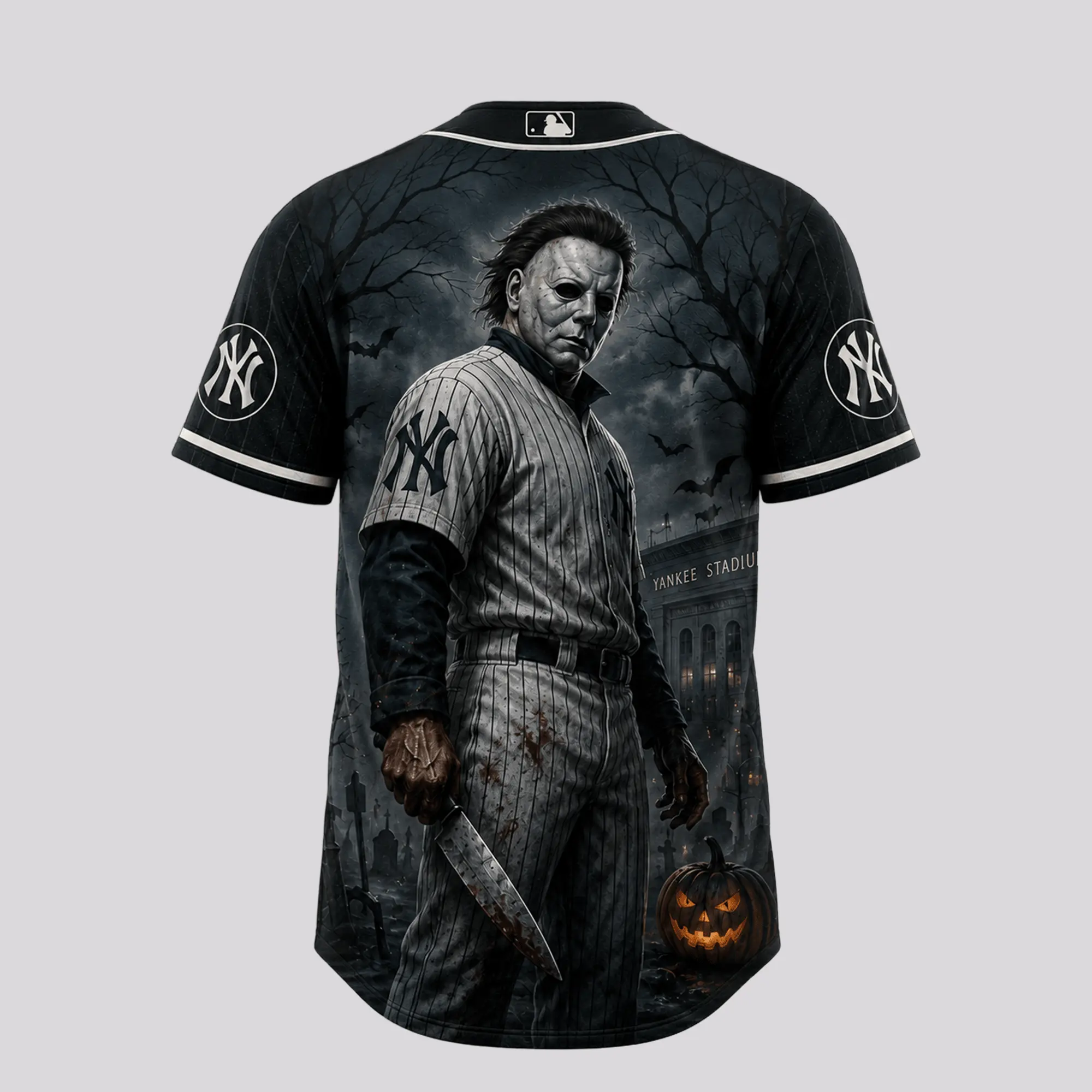 New York Yankees | Premium MLB Michael Myers Halloween Baseball Jersey - Image 3