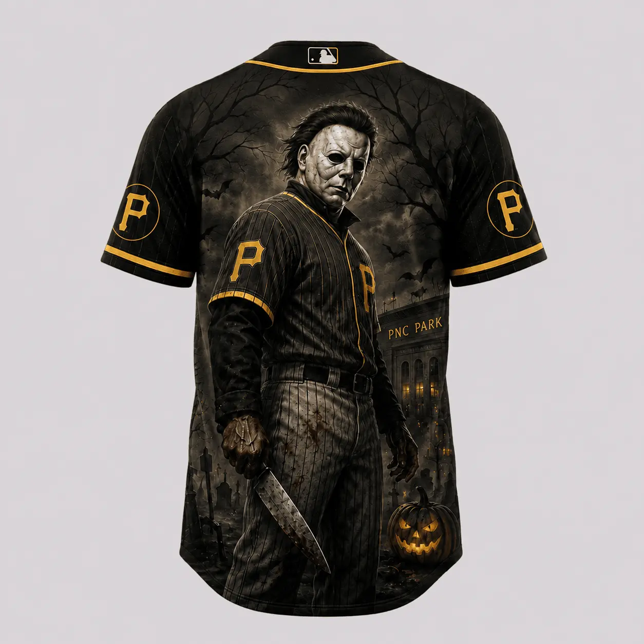 Pittsburgh Pirates | Premium MLB Michael Myers Halloween Baseball Jersey - Image 3