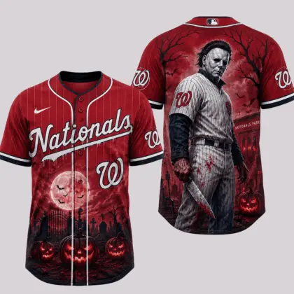 Washington Nationals | Premium MLB Michael Myers Halloween Baseball Jersey