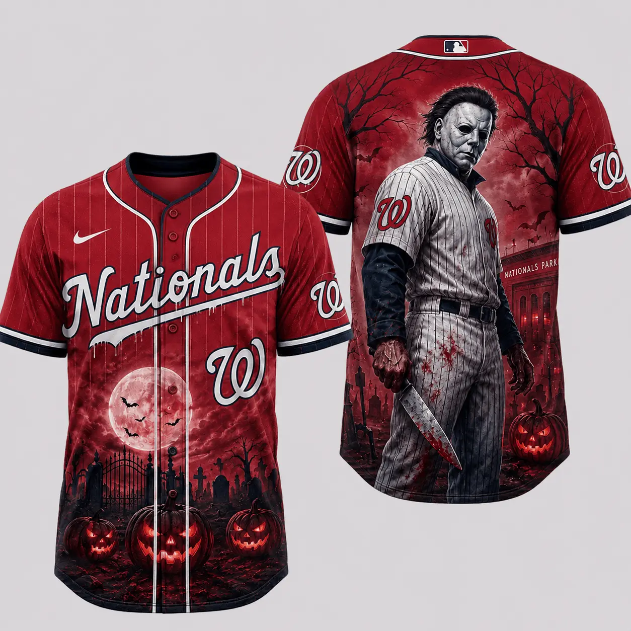 Washington Nationals | Premium MLB Michael Myers Halloween Baseball Jersey