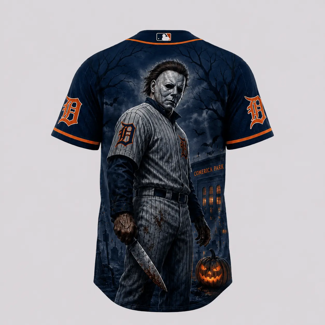 Detroit Tigers | Premium MLB Michael Myers Halloween Baseball Jersey - Image 3