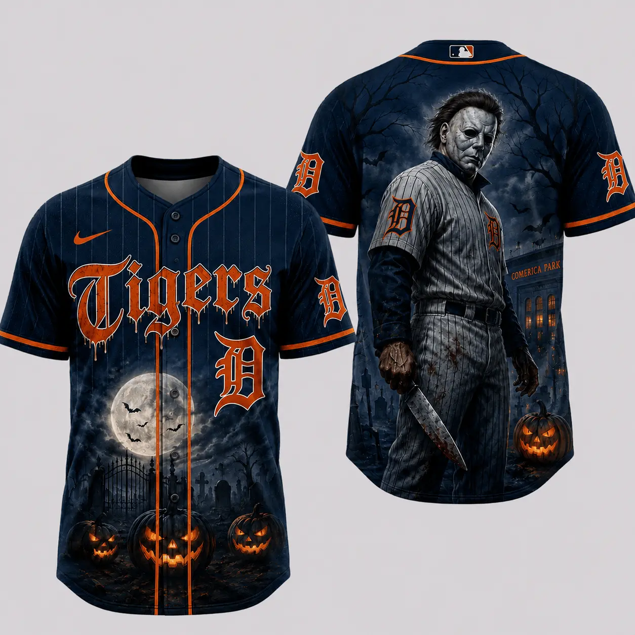 Detroit Tigers | Premium MLB Michael Myers Halloween Baseball Jersey