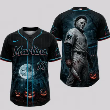 Miami Marlins | Premium MLB Michael Myers Halloween Baseball Jersey