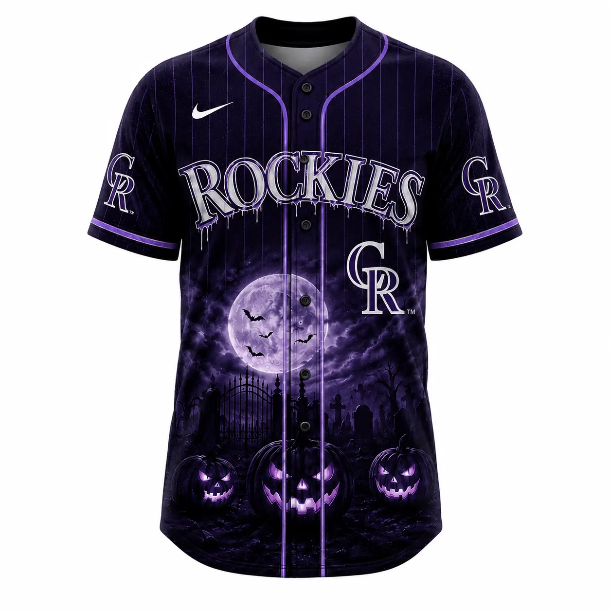 Colorado Rockies | Premium MLB Michael Myers Halloween Baseball Jersey - Image 2