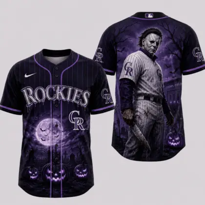 Colorado Rockies | Premium MLB Michael Myers Halloween Baseball Jersey