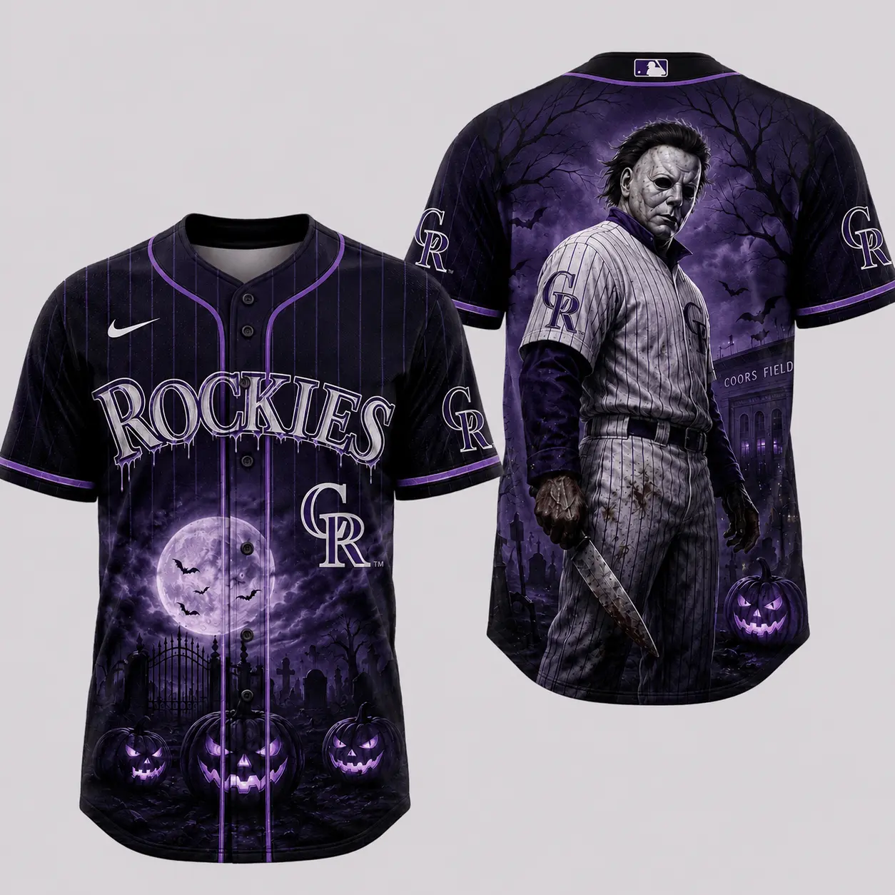 Colorado Rockies | Premium MLB Michael Myers Halloween Baseball Jersey